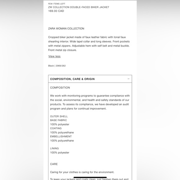 Faux leather and fur biker jacket - Picture 7 of 7